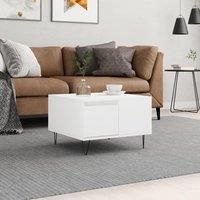Coffee Table White 55x55x36.5 cm Engineered Wood