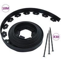 Flexible Lawn Edging with 30 Pegs 10 m 5 cm