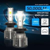 2PCS Car Headlight Bulbs 6000K 50000LM H7 H4 H1 H8 H11 LED Light H7 H11 H8 LED Fog Auto Lamp 6000K 5570 9005 9006 9012 12V Turbo