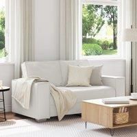 Loveseat Sofa in White 120 cm Faux Leather