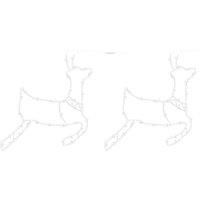 Christmas Lights Reindeer Silhouette 2 pcs 35 LEDs Warm White