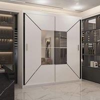 Modern Double Sliding Wardrobe with LED Light W 120 x H 217 x D 62