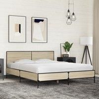 Bed Frame without Mattress Sonoma Oak 160x200 cm