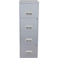 Pierre Henry A4 4 Drawer Maxi Filing Cabinet Grey, Grey