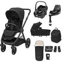 Maxi-Cosi Oxford + 9 Piece Complete Pushchair Travel System - Twillic Black