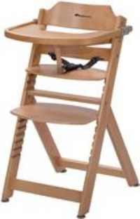 Bebeconfort Timba, Wooden High Chair, Height Adjustable Baby High Chair, 6 months to 10 years, Up to 30 kg, Natural Wood