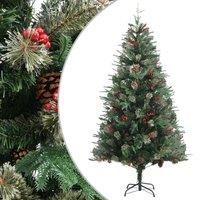 Christmas Tree with Pine Cones Green 195 cm PVC&PE