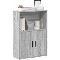 Bookcase Grey Sonoma 60x24x85 cm Engineered Wood