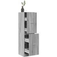Apothecary CabinetGrey Sonoma 40x41x144.5 cm Engineered Wood