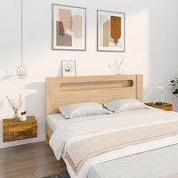 Wall-mounted Bedside Cabinets 2 pcs Smoked Oak 50x36x25 cm