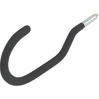 Smith & Locke Heavy Duty Screw-In Anti-Slip Round Storage Hook Black 103mm (5525J)