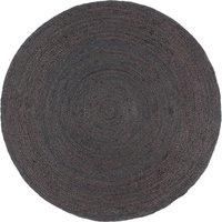 Handmade Rug Jute Round 240 cm Dark Grey