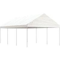 Gazebo with Roof White 6.69x4.08x3.22 m Polyethylene