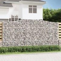 Arched Gabion Baskets 2 pcs 400x50x200/220 cm Galvanised Iron