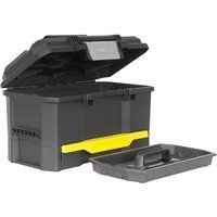 STANLEY Deep Toolbox Storage, 1 Touch Latch, Portable Tote Tray with Drawer, 19 Inch, 1-70-316