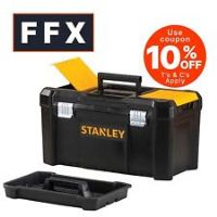 Stanley STST1-75521 Essential 19" Toolbox with Metal latches, Black/Yellow, Inch