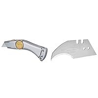 Stanley 2-10-122 Titan Rb H/D Trim Knife Carded, Silver & 5192B (5) Knife Blades Concave 0 11 952