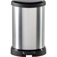 Curver Silver Deco 20 Litre Pedal Bin Silver