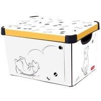 Curver Stockholm Box, Yellow/White, Large, 22 Litres