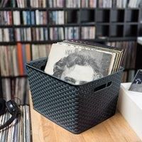 Curver Anthracite Large My Style Rattan Effect Storage Basket 18L