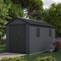 Keter Newton Plus Apex Outdoor Storage Shed Grey - 7.5 x 13ft