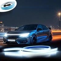 150/180LED Daytime Running Light Scan Starting Car Hood Decorative Lights DRL Auto Engine Hood Guide
