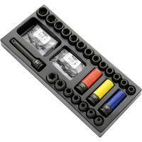 Expert by Facom 24 Piece 1/2" Drive Hex and Torx Impact Socket Set Metric in Module Tray 1/2"