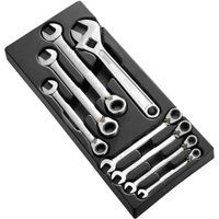 Expert by Facom 7 Piece Ratchet Combination Spanner Set in Tray Module