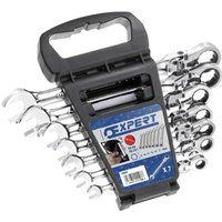 EXPERT BY FACOM E111108  7PCE  8 to 19mm ANGLED METRIC RATCHET SPANNER SET