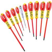 Britool expert by facom E160912 10pc screwdriver set insulated phillips pozi