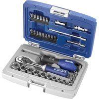 Expert By Facom E194672 34 Piece 1/4" Dr Metric Socket Set Ratchet & Accessories