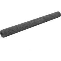 Chicken Wire Fence Steel with PVC Coating 25x1.5 m Grey