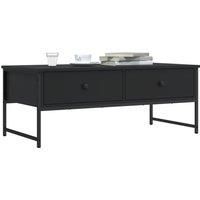 Coffee Table Black 101x49x39.5 cm Engineered Wood
