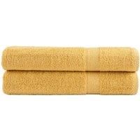 Premium Towels SOLUND 2pcs Gold 100x200cm 600gsm