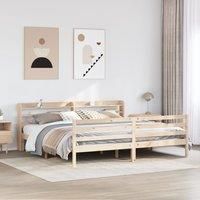 Bed Frame with Headboard without Mattress 200x200 cm