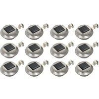 Outdoor Solar Lamps 12 pcs LED Round 12 cm White