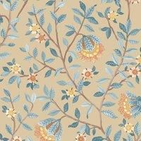 Muriva Ltd Muriva Edlyn Floral Ochre Wallpaper, Yellow