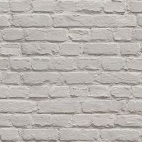 OFF WHITE PAINTED BRICK WALL DESIGNER FEATURE WALLPAPER UGEPA L22607