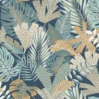 Muriva Ltd Muriva Khasi Jungle Blue Wallpaper, Blue
