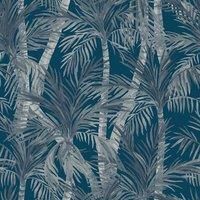 Muriva Ltd Muriva Elah Tree Blue Wallpaper, Blue