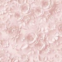 Muriva My Kingdom Origami Flowers Wallpaper – 3D Textured Effect Floral Wallpaper – Modern Wallpaper for Living Room, Bedroom, Hallway – Decorative Luxury Wallpaper – Pink