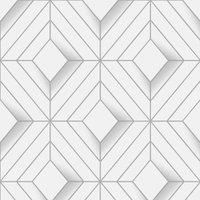 Muriva Ltd Muriva Leda Geo White Wallpaper, White