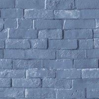 Muriva Ltd Muriva Bowie Brick Blue Wallpaper, Blue