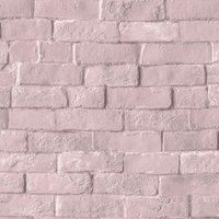 Muriva Ltd Muriva Bowie Brick Pink Wallpaper, Pink
