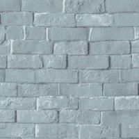Muriva Ltd Muriva Bowie Brick Teal Wallpaper, Green
