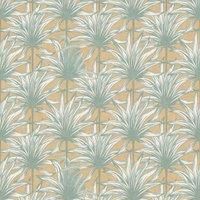 Muriva Ltd Muriva Retro Leaf Mustard Wallpaper, Yellow