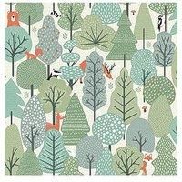 Muriva Sage Green Or Navy Wild Woodland Wallpaper Kids Nursery Feature Wall