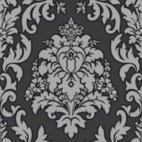 Muriva Ltd Muriva Odessa Damask Black Wallpaper, Black