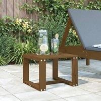 Garden Side Table Honey Brown 40x38x28.5 cm Solid Wood Pine