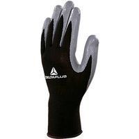 Delta Plus VE712 black/grey nitrile coated palm polyester knitted glove EN388